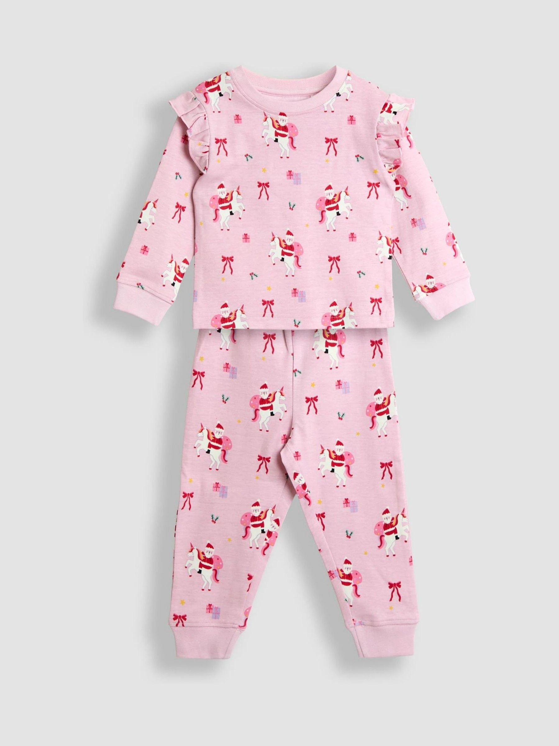 Roze met kersteenhoorn - JoJo Maman Bébé Print Glow In The Dark Jersey Pyjamas