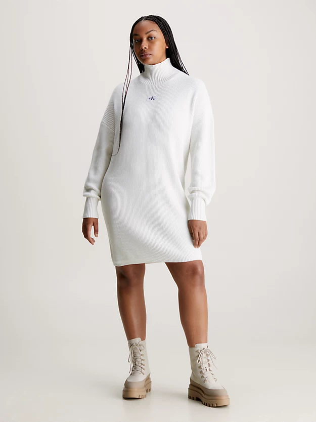Vestido de malha de algodão com modelagem solta