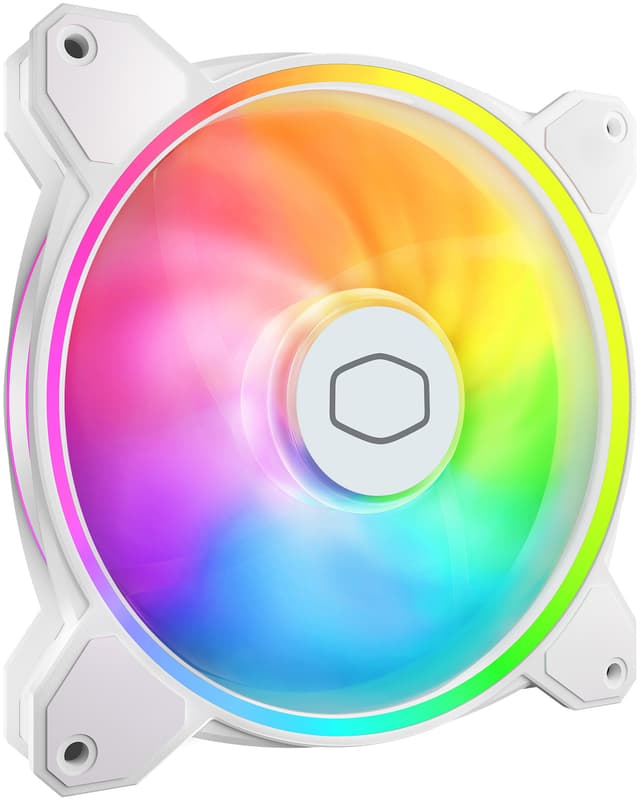 Coolermaster MasterFan MF140 Halo2 RGB PWM blæser (hvid)