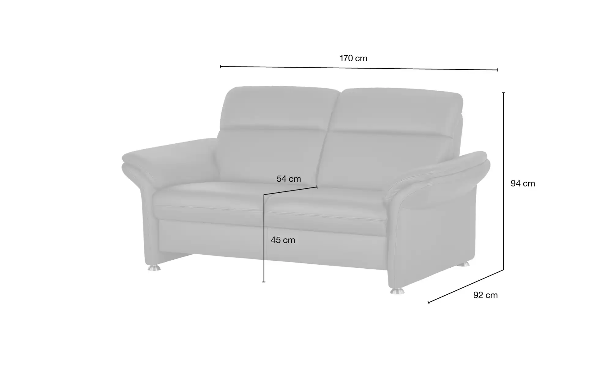 meinSofa Einzelsofa Leder Manon