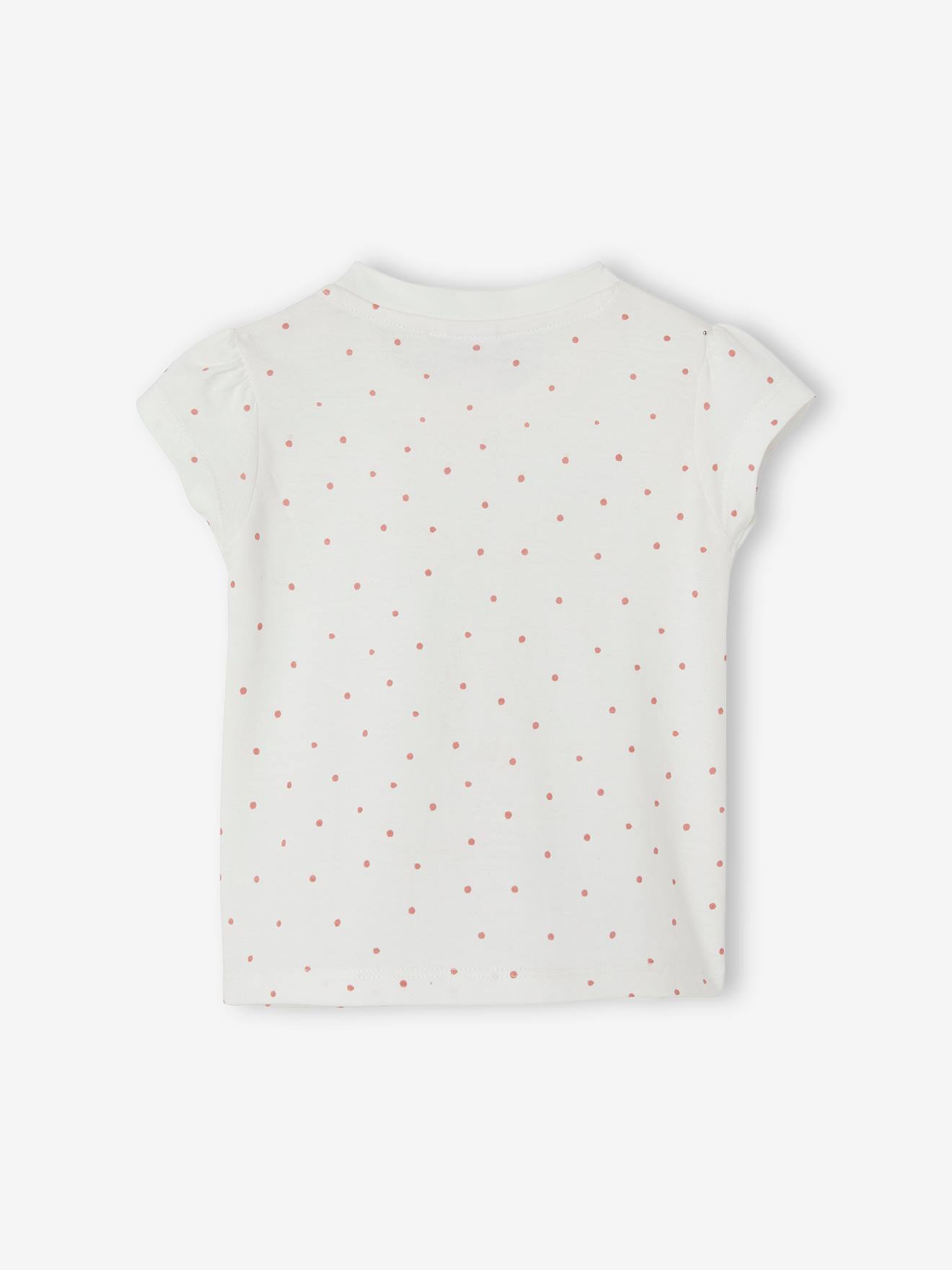 Camiseta DS® Bambi para bebê, branca clara com estampa.