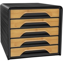 CEP Bloc de classement Smoove Silva, 5 tiroirs, noir/bambou