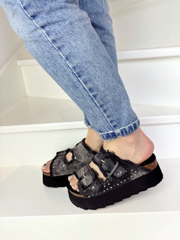 Colors Of California - Mules Plateforme Noir