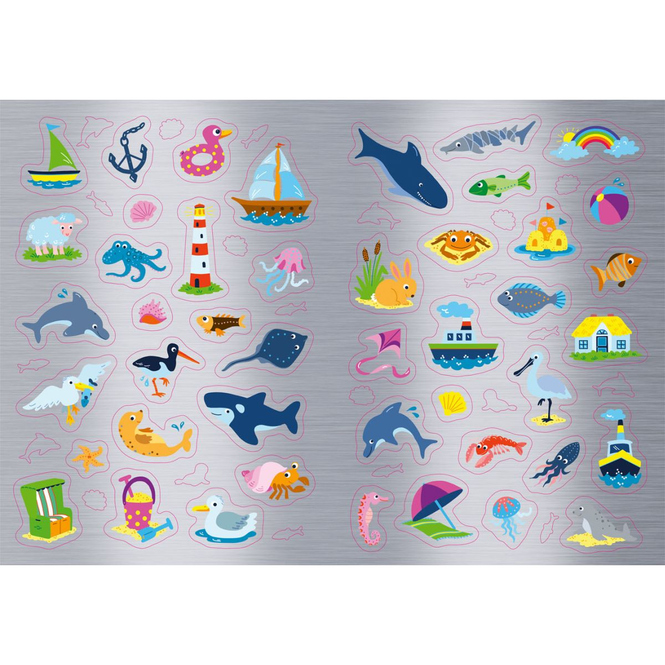 Metallic Sticker Malbuch - Am Meer