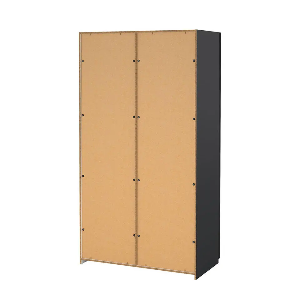 Hioshop Como schuifdeurkast 2 deuren 120x220cm mat grijs