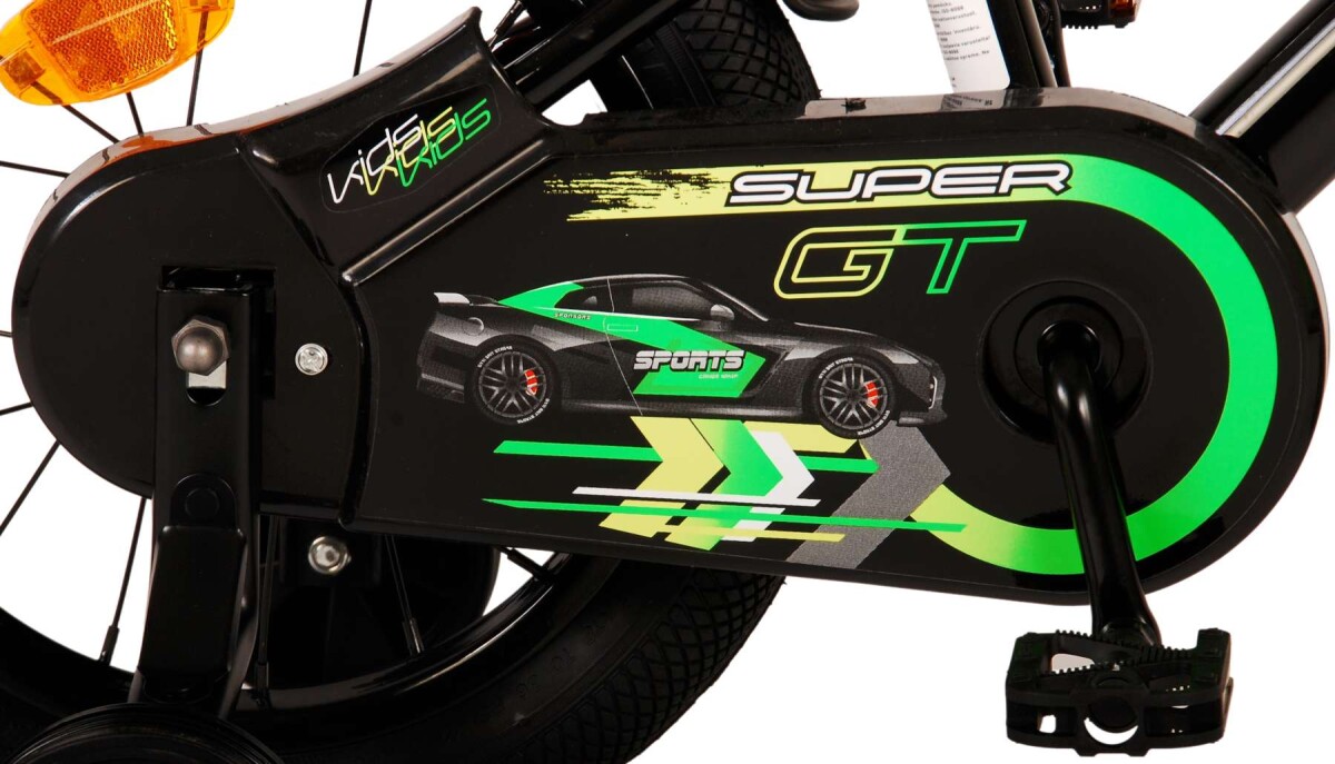 Volare - Børnecykel Med Støttehjul - 14'' - Super Gt - Grøn