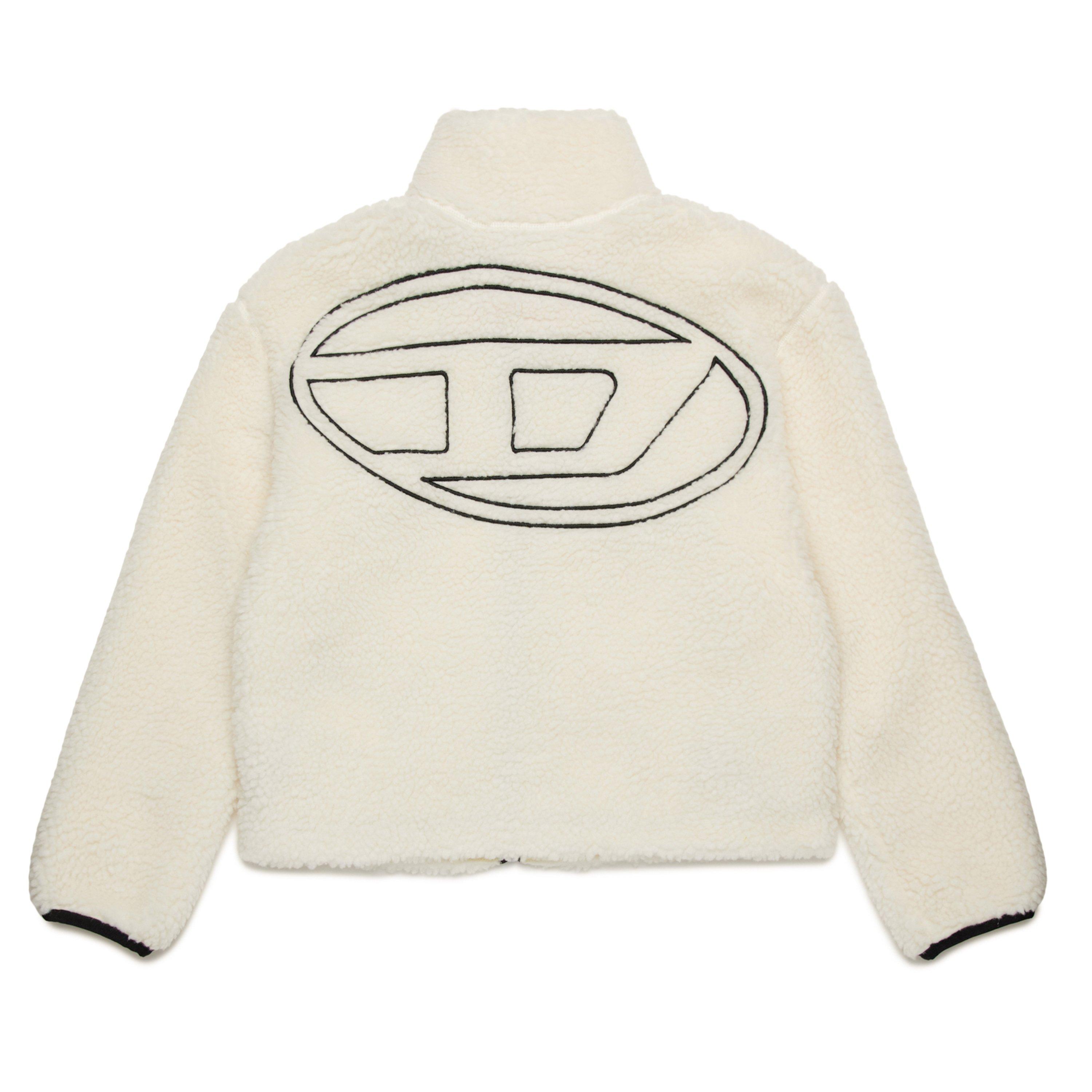 Diesel Jfchibi Logo Teddy Fleece Jacket Juniors