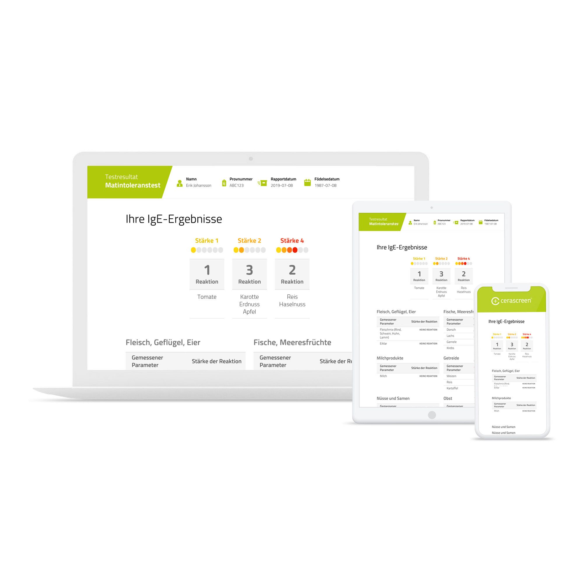 cerascreen® Lebensmittel-Reaktionstest