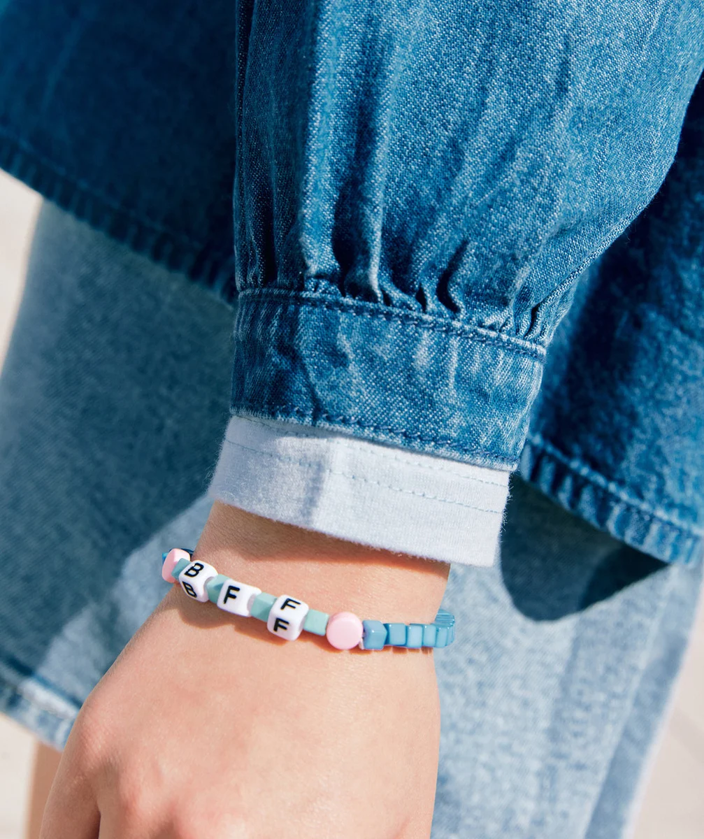 LOT DE 4 BRACELETS D'AMITIÉ FILLE AVEC PERLES COLORÉES