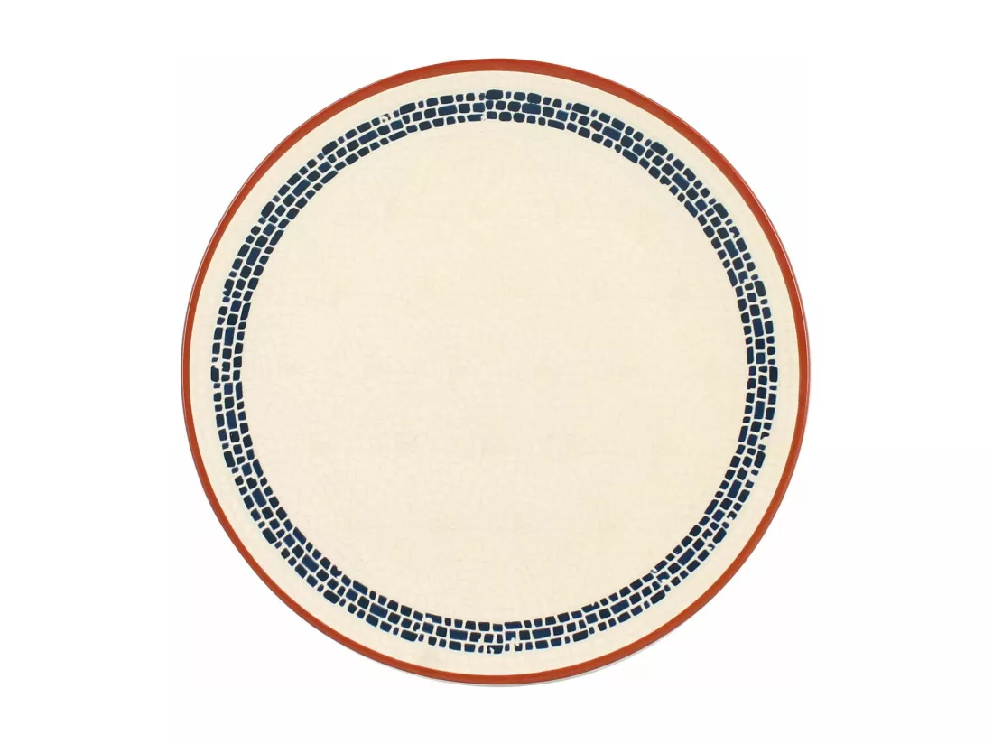 Novastyl - Lot 6 Assiettes Plates Amatxi 25cm En Faience Blanc