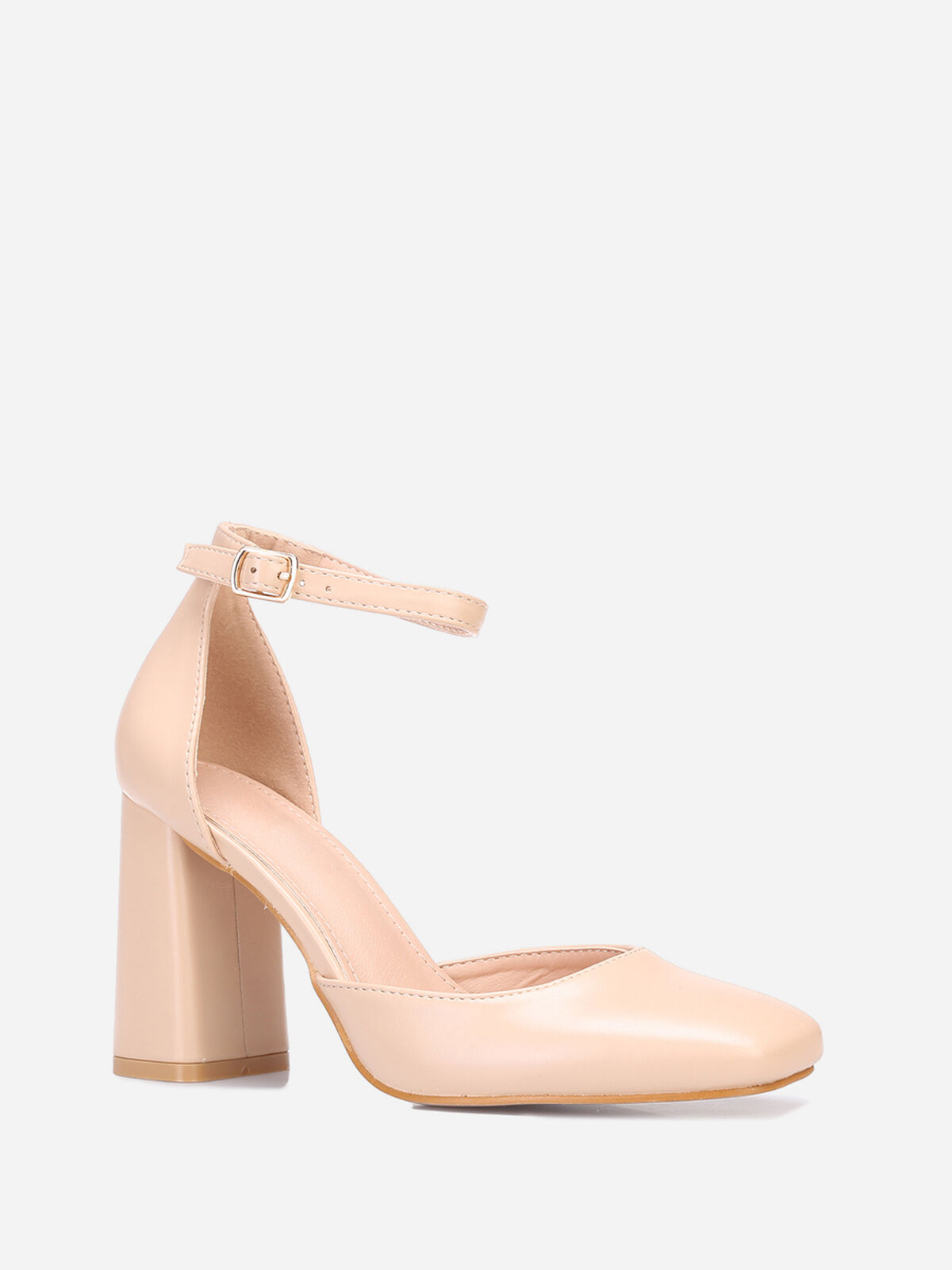 Escarpins à bout carré- Beige