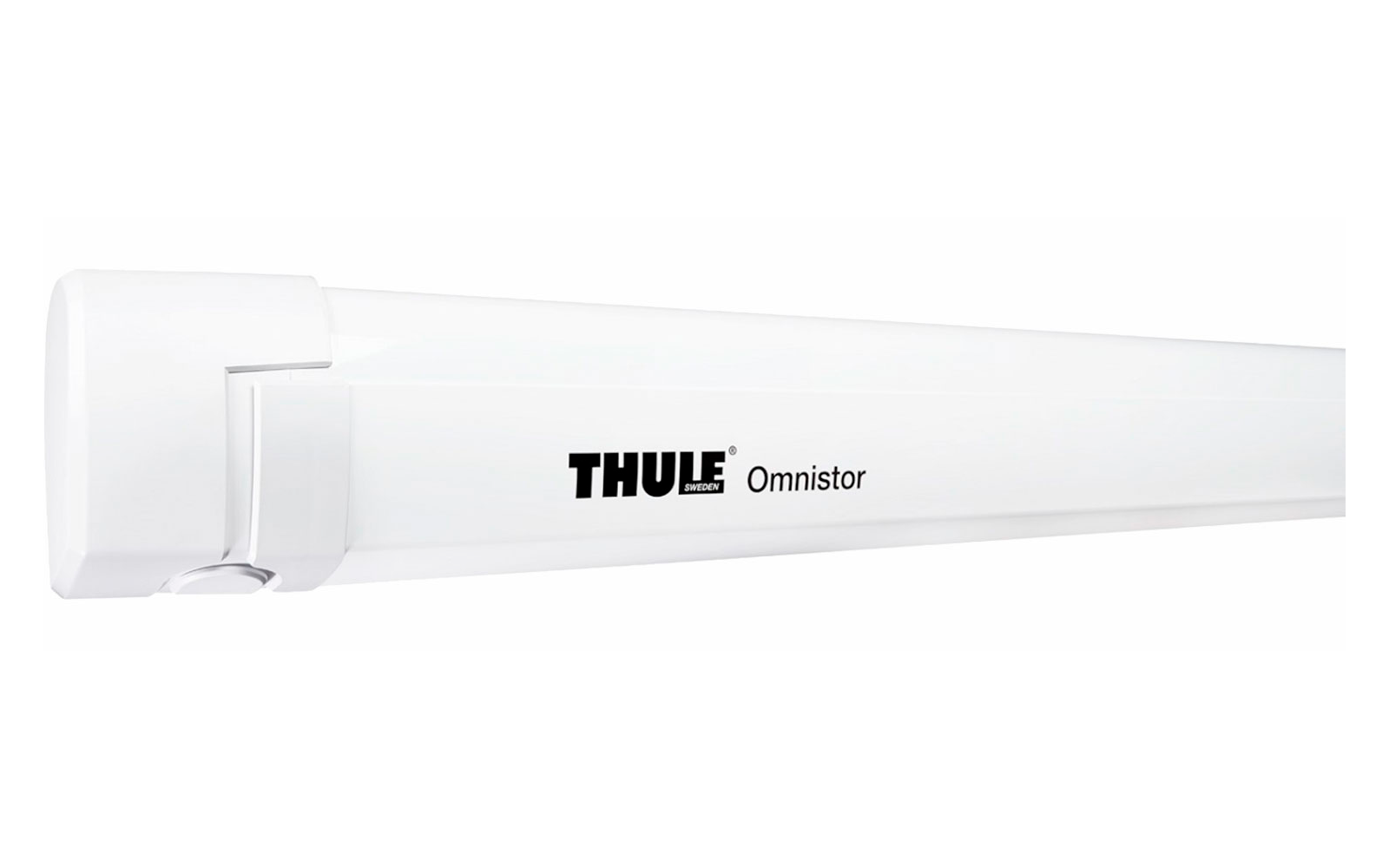 Thule Omnistor 5200 Wandmarkise mit Motor Gehäusefarbe Weiß Tuchfarbe Mystic Grau 3 m