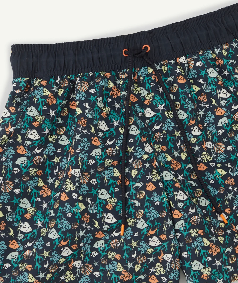 SHORT DE BAIN HOMME EN FIBRES RECYCLÉES IMPRIMÉ OCÉAN