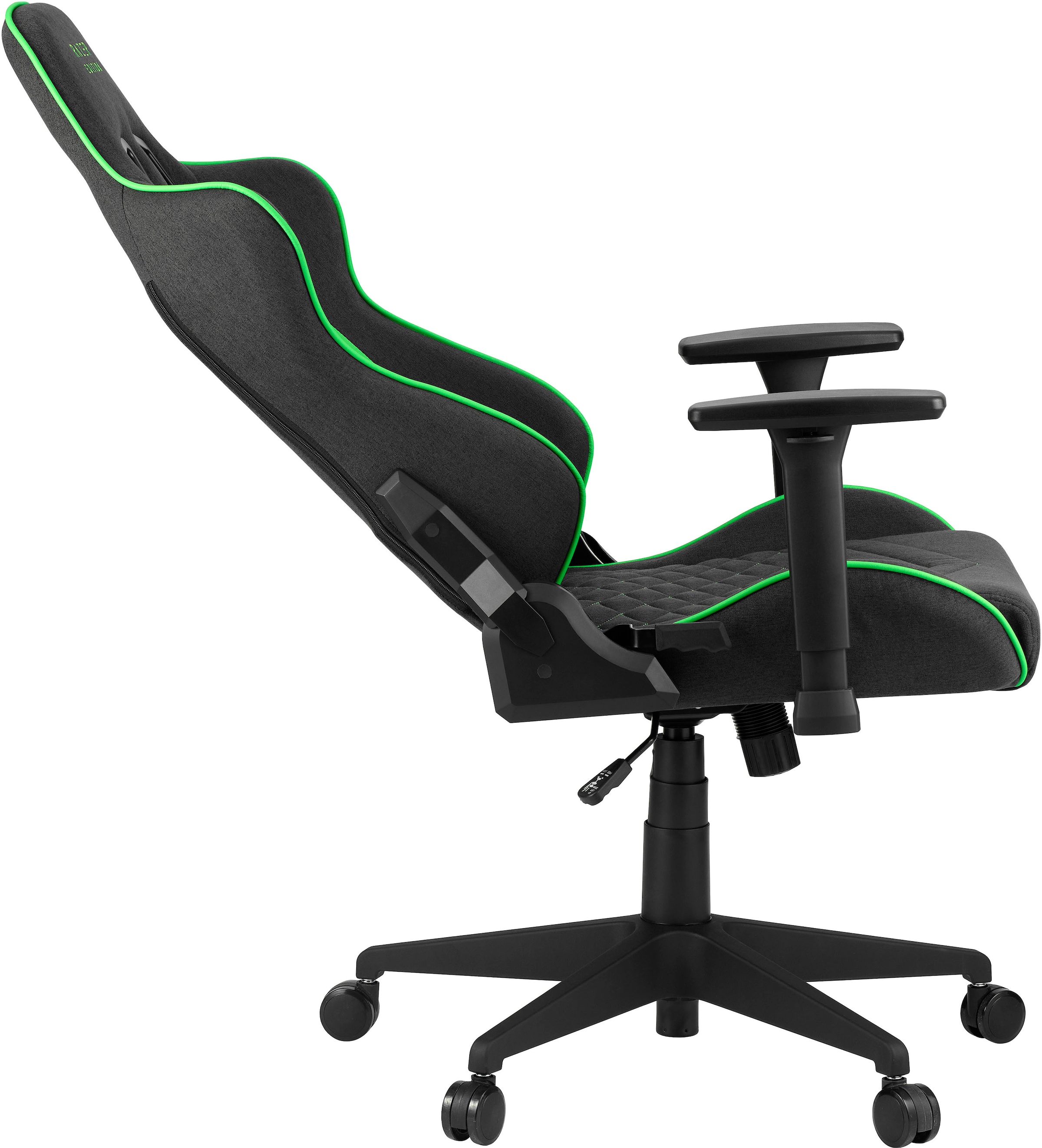RAZER Gaming-Stuhl »Tarok Pro X by Zen, atmungsaktiver Stoffbezug« () 3D-Armlehnen, Lendenkissen und Kopfkissen, bis 130kg, Grau