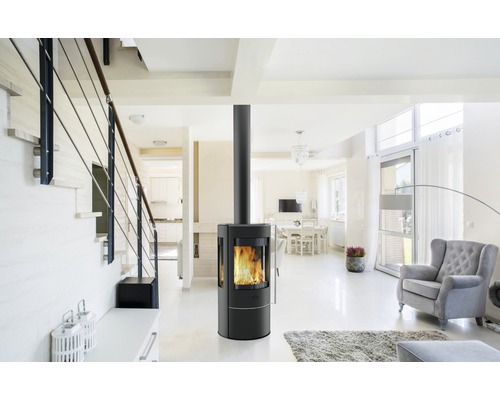 Haard Amarant staal zwarte houtkachel 5 kW