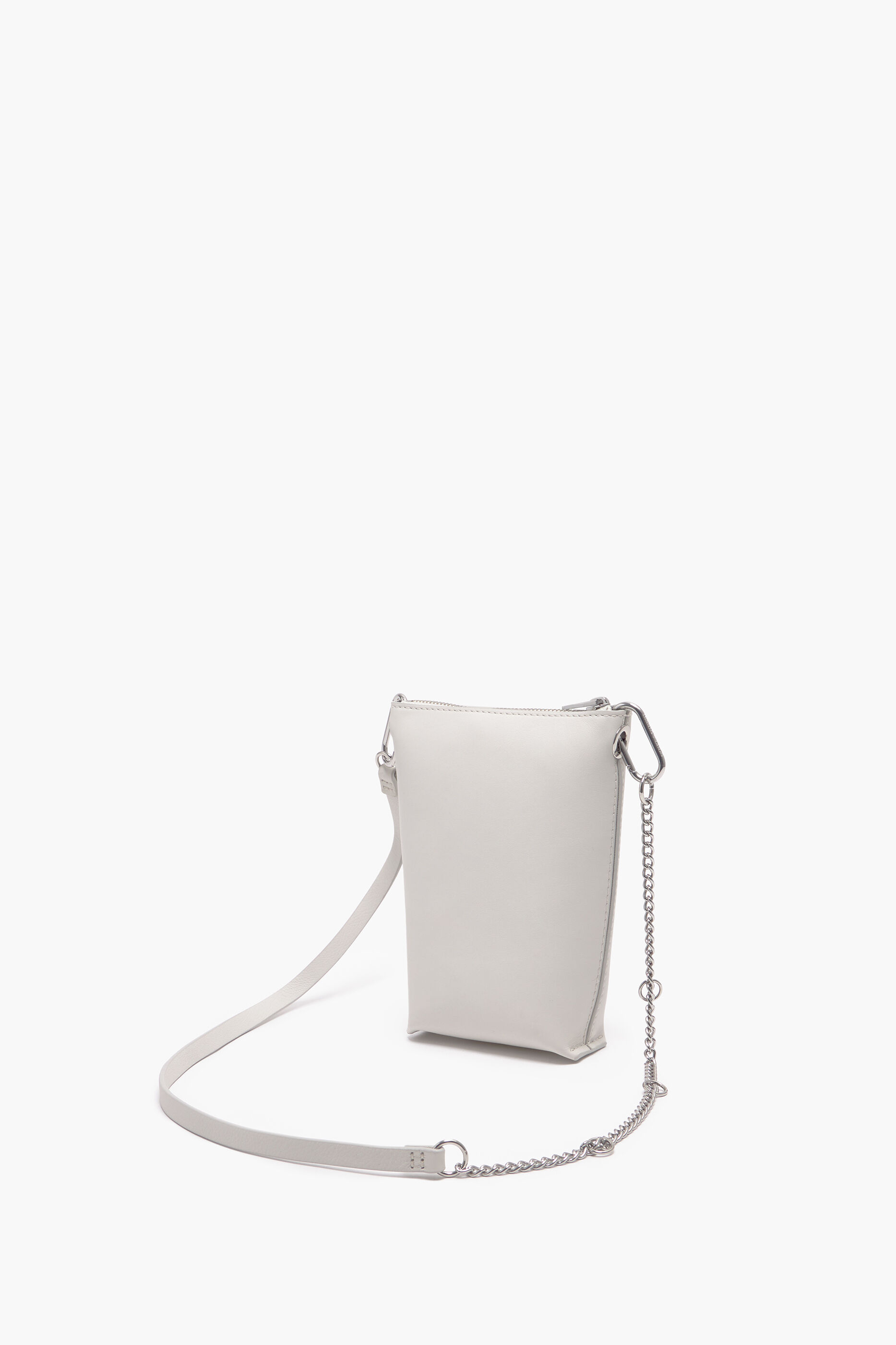 Bolsa de ombro XS em couro branco