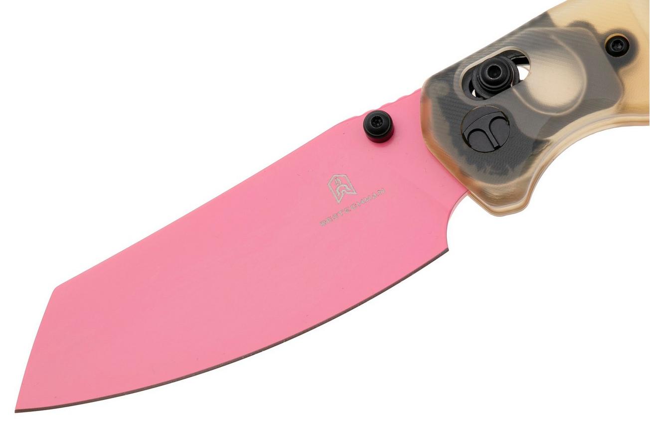 Bestechman Cicada's Wing BMK06H Pink Coated 10Cr15MoV, Ultem, zakmes