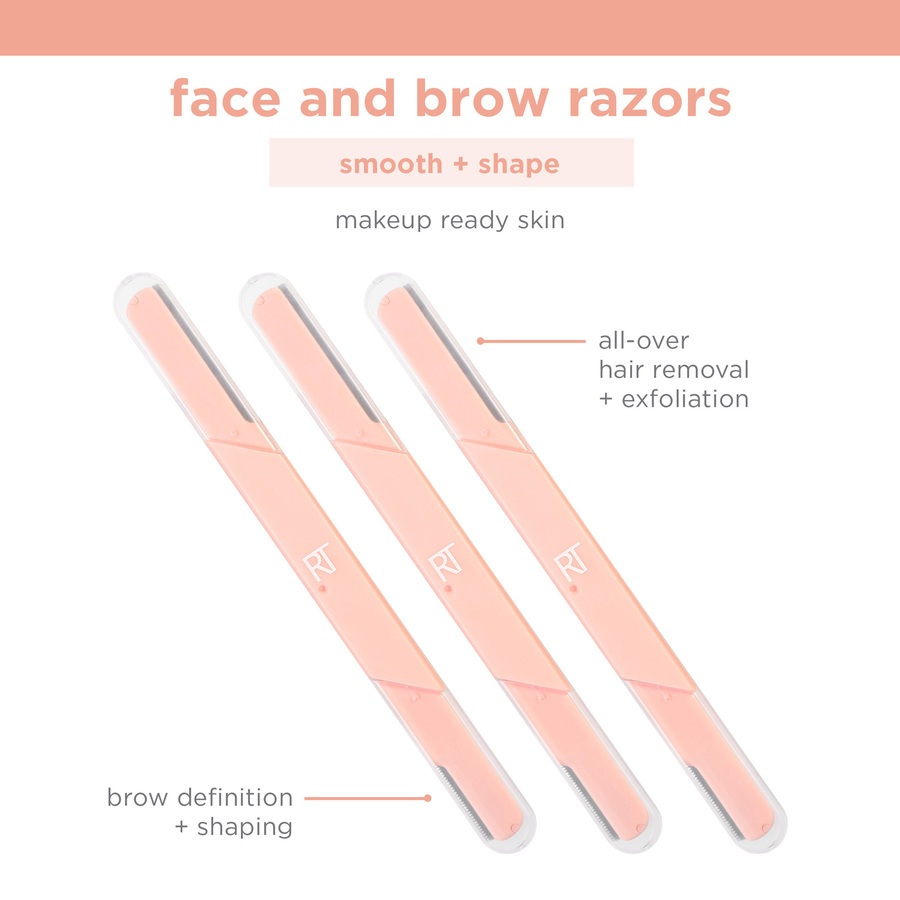 Real Techniques Face And Brow Razors 3pcs