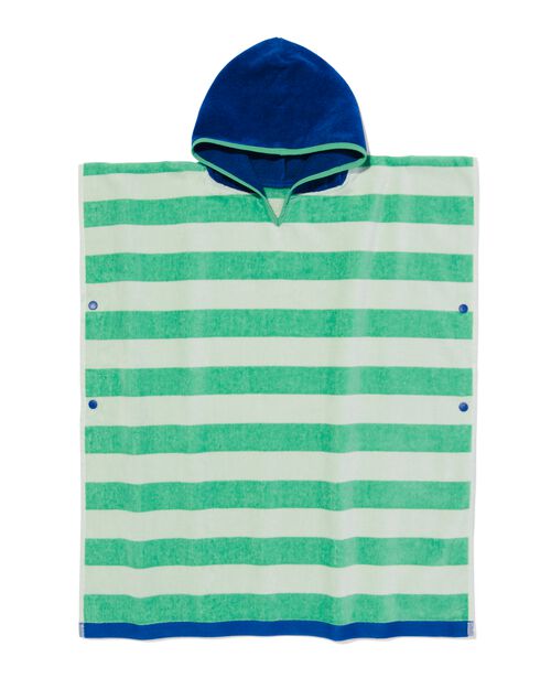 poncho de plage enfant 68x78 rayures