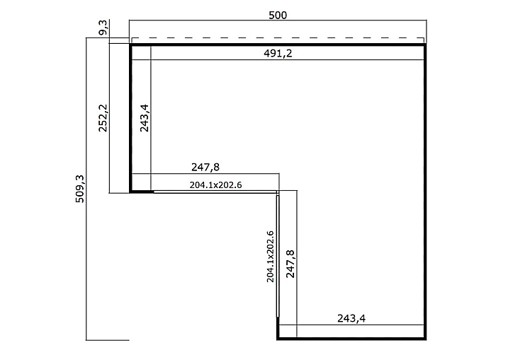 Abri de jardin + plancher Domeo 6 Plus en bois coloris naturel ép.44 mm surface extérieure 17,9 m²