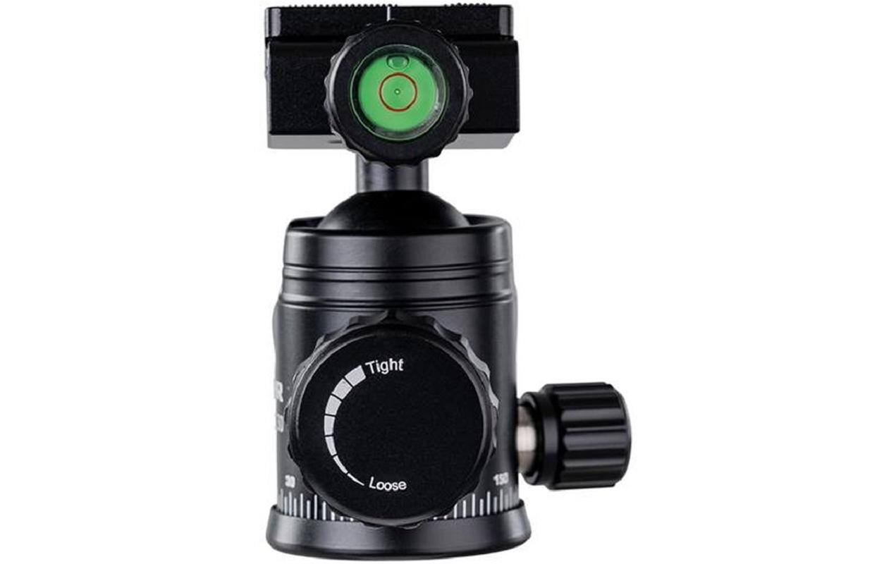 Kugelkopf Classic 30Robuster Kugelkopf aus Aluminium mit drei Wasserwaagen