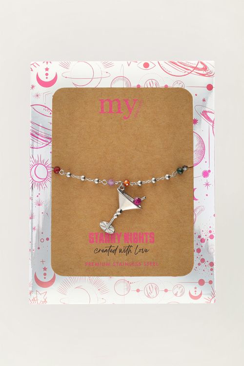 Starry armband met gekleurde kraaltjes & cocktail
