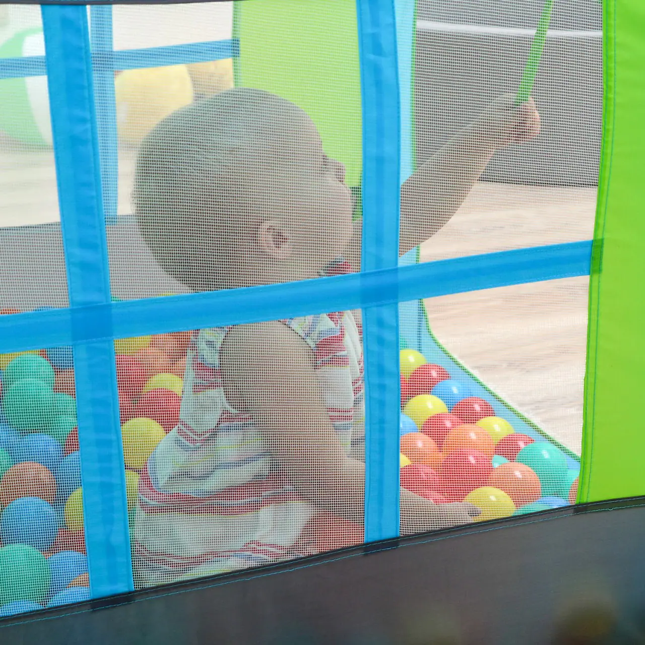 Bällebad Spielzelt 90x90x110cm Popup Baby Spielhaus Kinder-Zelt Blau