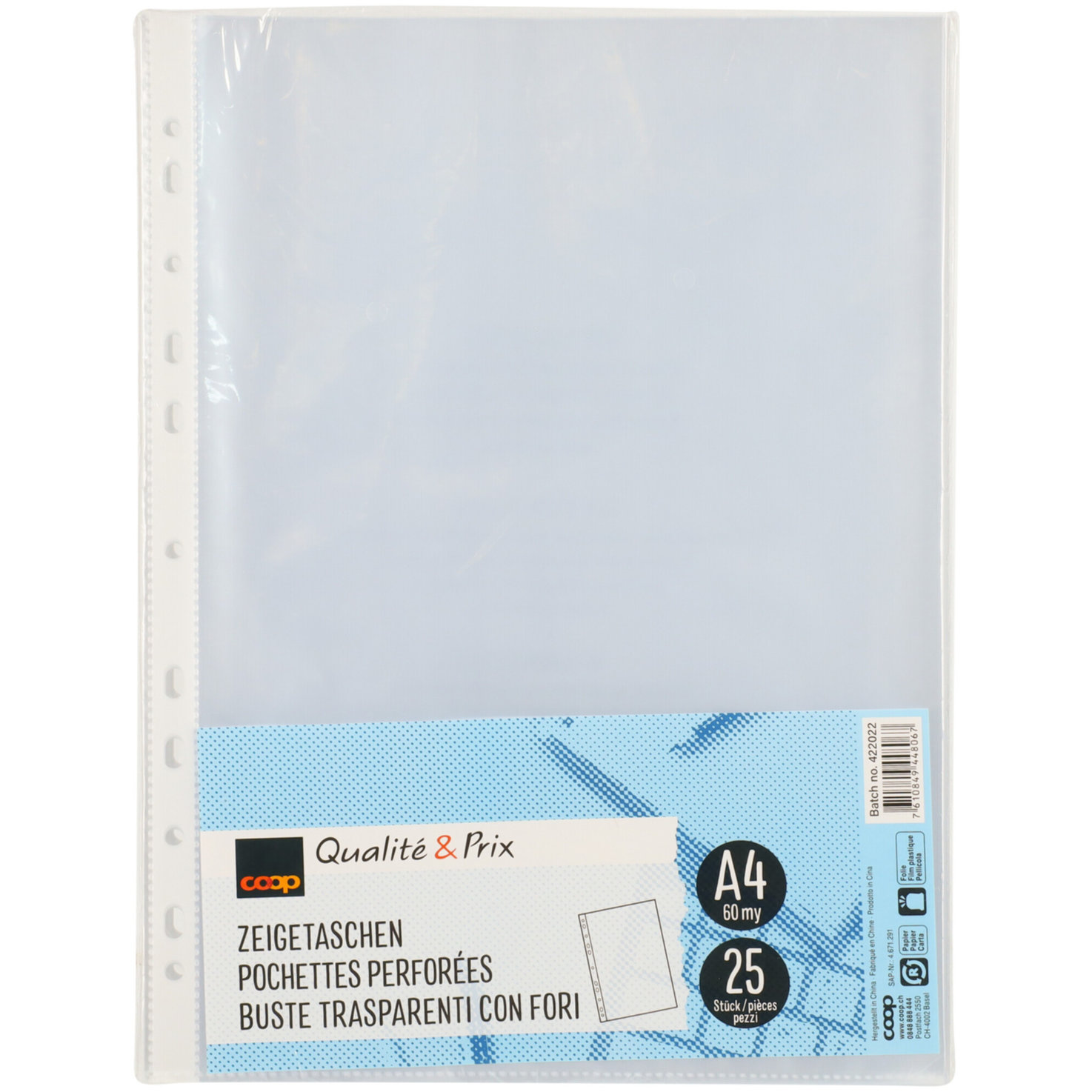 Qualité & Prix Zeigetaschen A4 60my 25 Stück