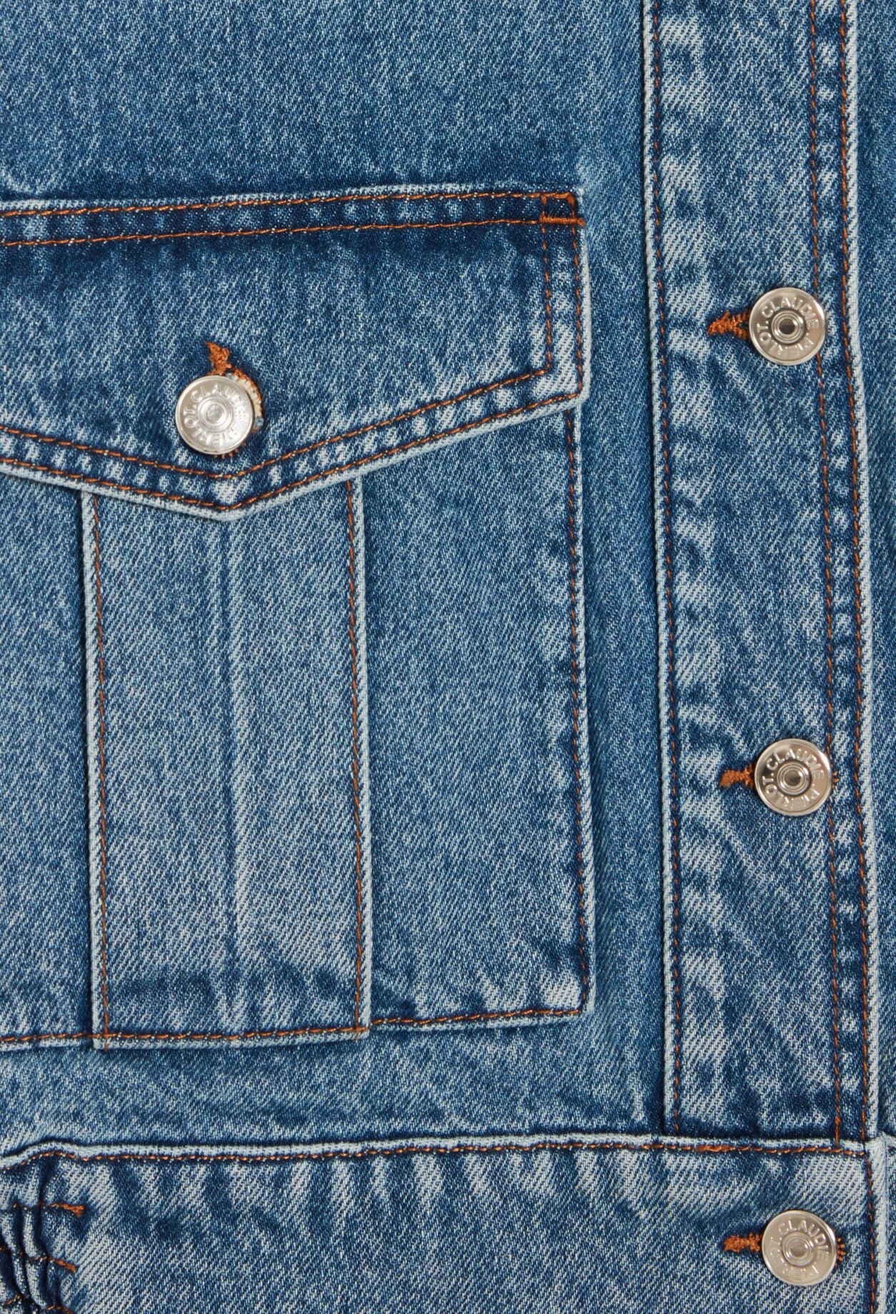 Veste denim bleu delave