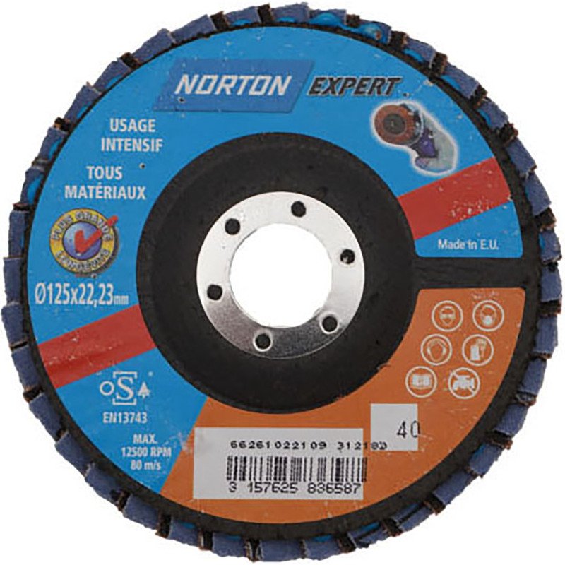 Disque à lamelles Norton Expert Ø 125 x 22,23 mm - Lot de 5