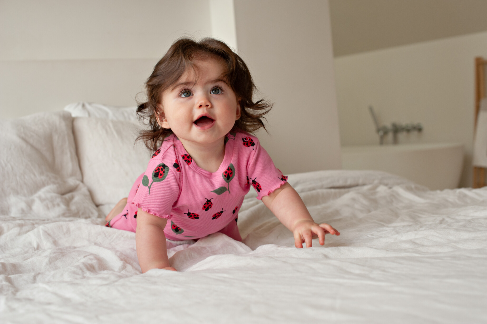 Feetje Feetje shortama Lily Ladybug - Premium Summerwear, roze