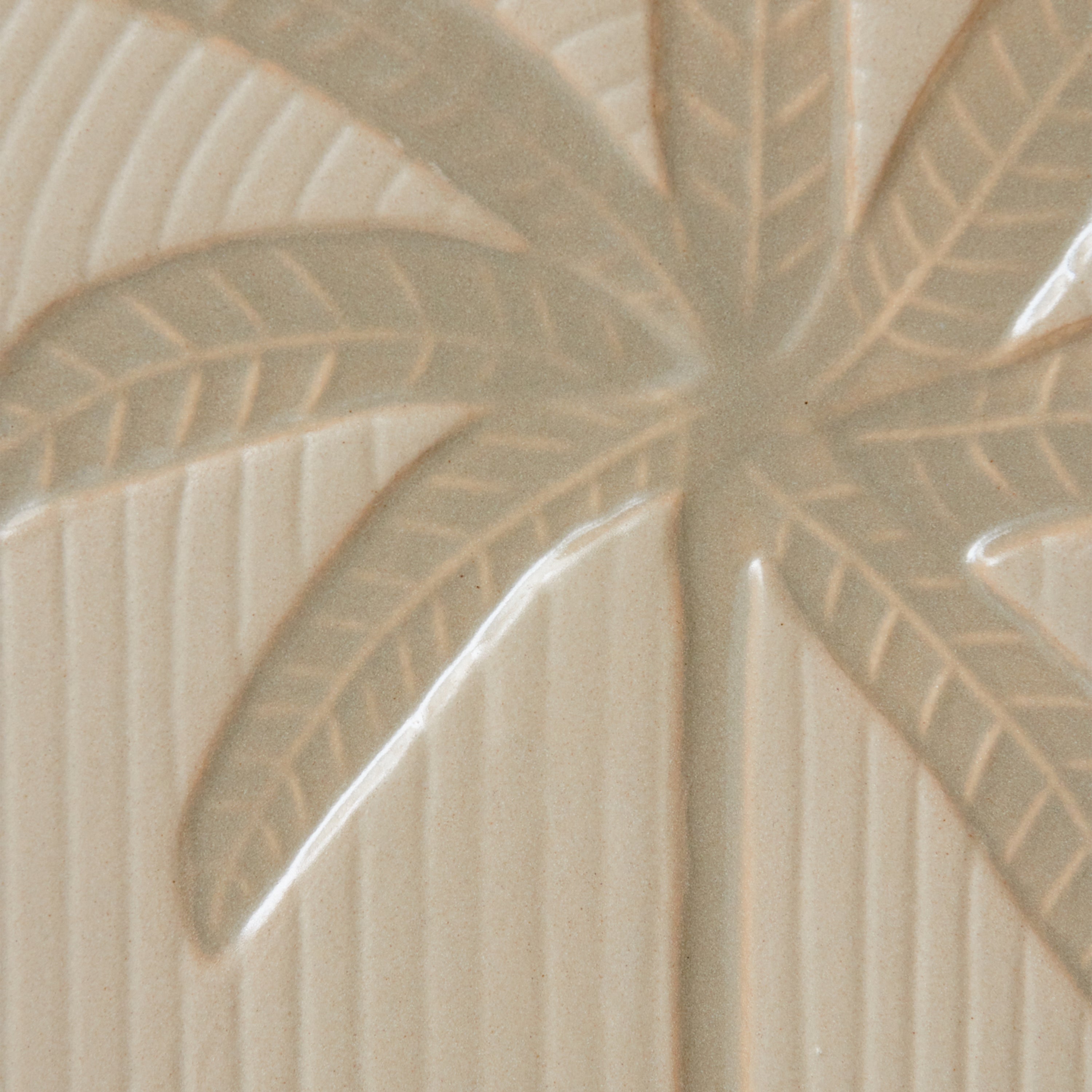 HKliving Stoneware Wandornament - Palm