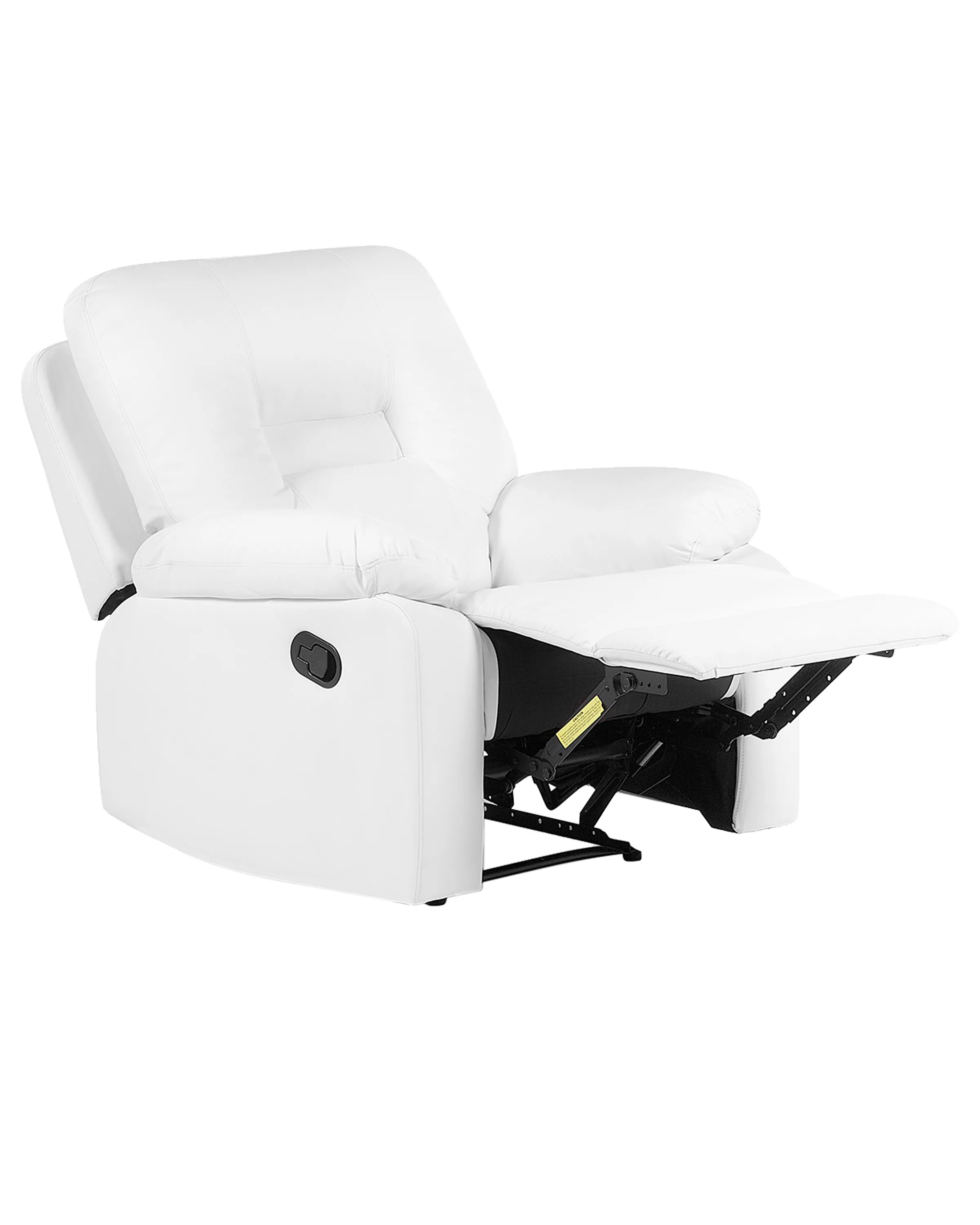 Relaxfauteuil BERGEN inclusief voetensteun Kunstleer Wit