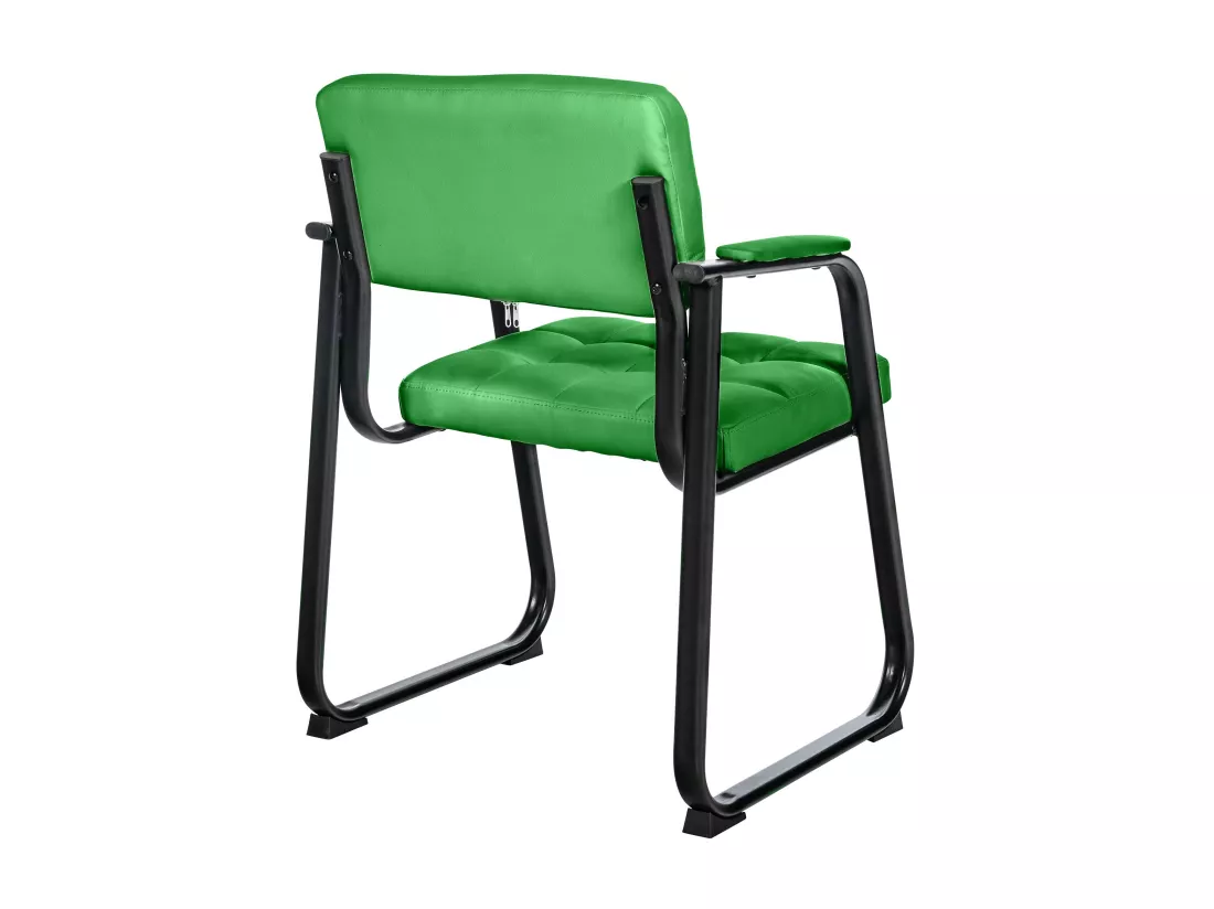 Chaise gondole - Similicuir & Métal noir mat - Vert - Canada B