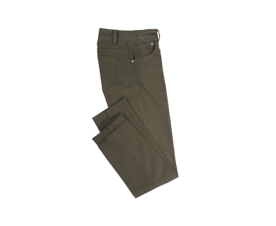 Pantalon 5 poches homme Kaki foncé - KARSON