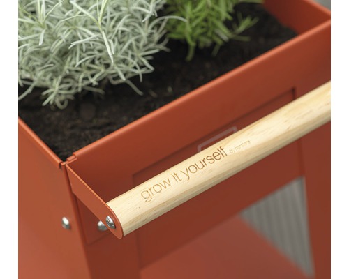 Verhoogd tuinbed op palen Herstera Garden Kräuterfabrik Urban 75x35x80 cm rood