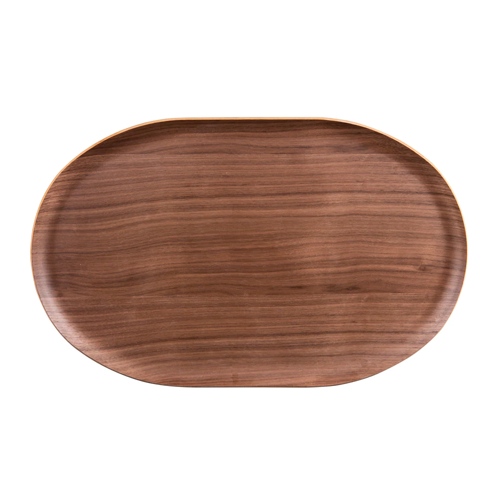 Plateau ovale brun 40x25 cm Table passion