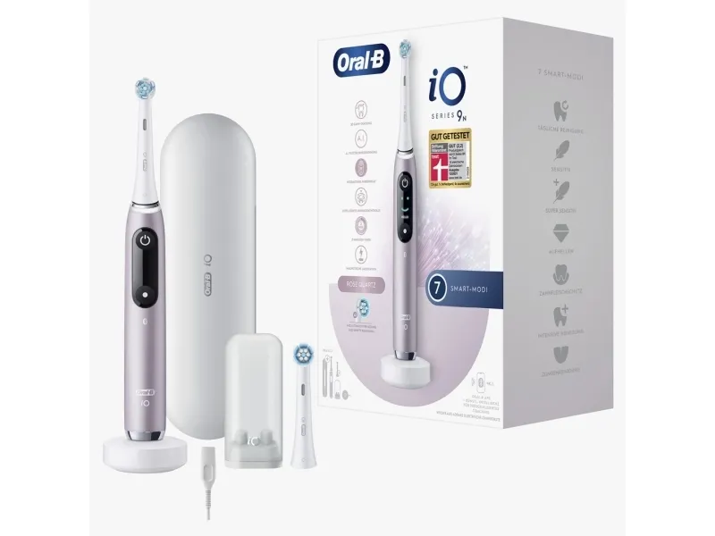Braun Oral-B iO Series 9N, electric toothbrush (pink/white, Rose Quartz)