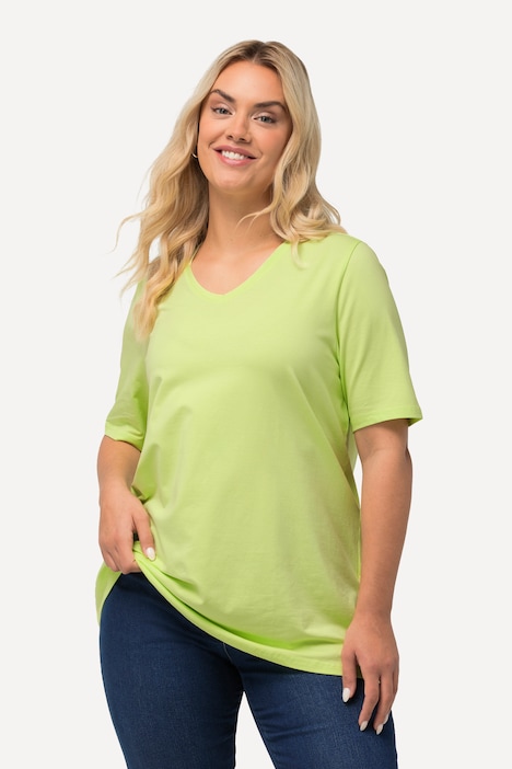 T-Shirt, A-Linie, V-Ausschnitt, Halbarm