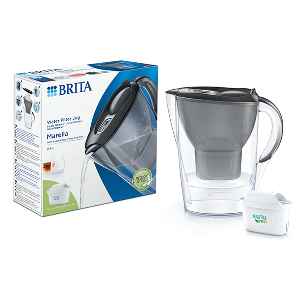 Carafe filtrante Marella graphite 2,4 L et filtre Maxtra Pro Brita fra
