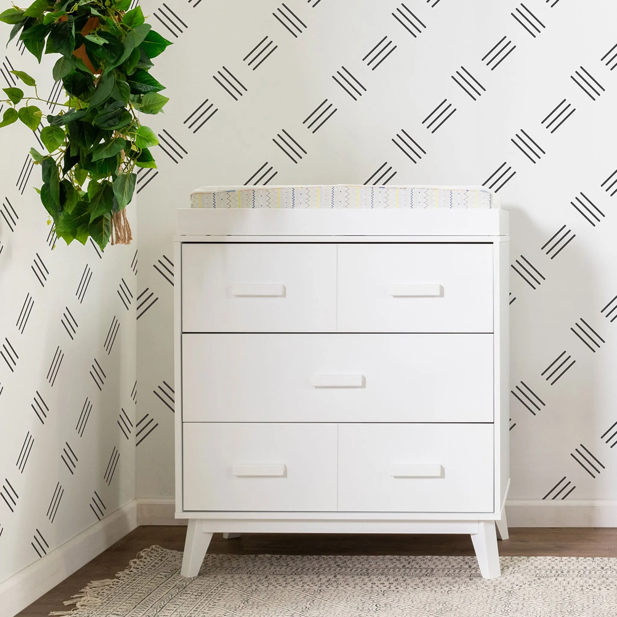 Babyletto Meuble à Langer 3 Tiroirs Scoot - Blanc