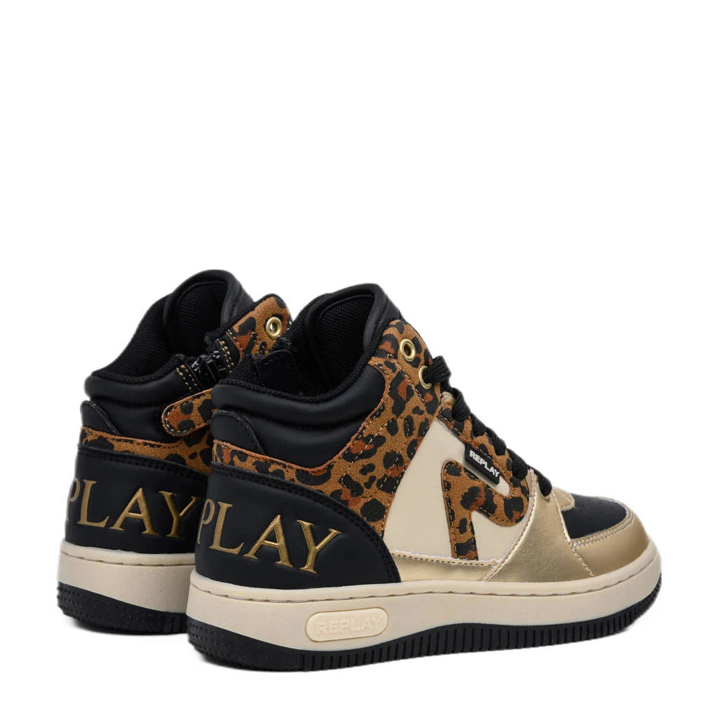 REPLAY Epic JR 20sneakers zwart/panter/goud