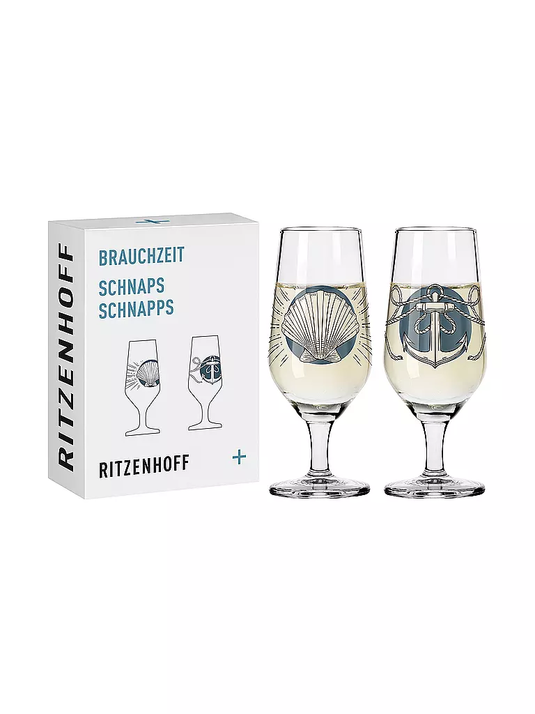 RITZENHOFF Schnapsglas 2-er Set BRAUCHZEIT #1 und #2 Philip Harris 2023 bunt