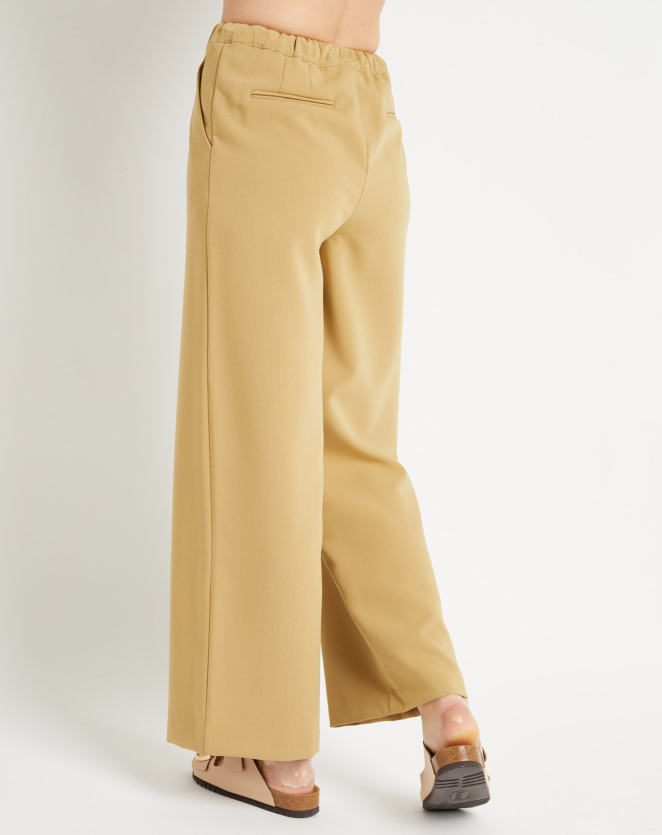 Galeries Lafayette Pantalon large Pierrot Pol kaki clair