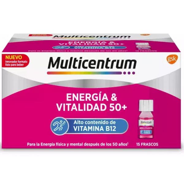 Multicentrum Energia e Vitalidade 50  Framboesa 15x7ml