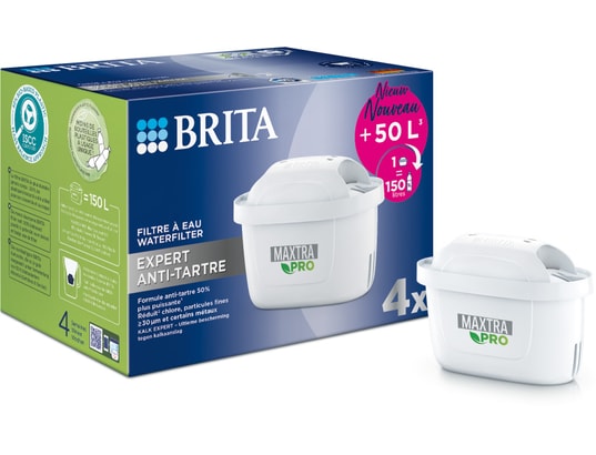 BRITA FRANCE - Pack de cartouches filtrantes Pack 4 filtres à eau MAXTRA PRO- LIMESCALE EXPERT