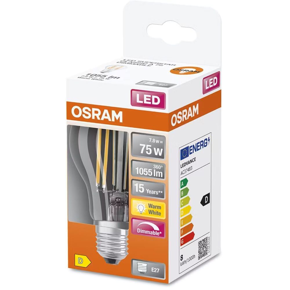 LYSPÆRE OSRAM LED CLA75 9W E27