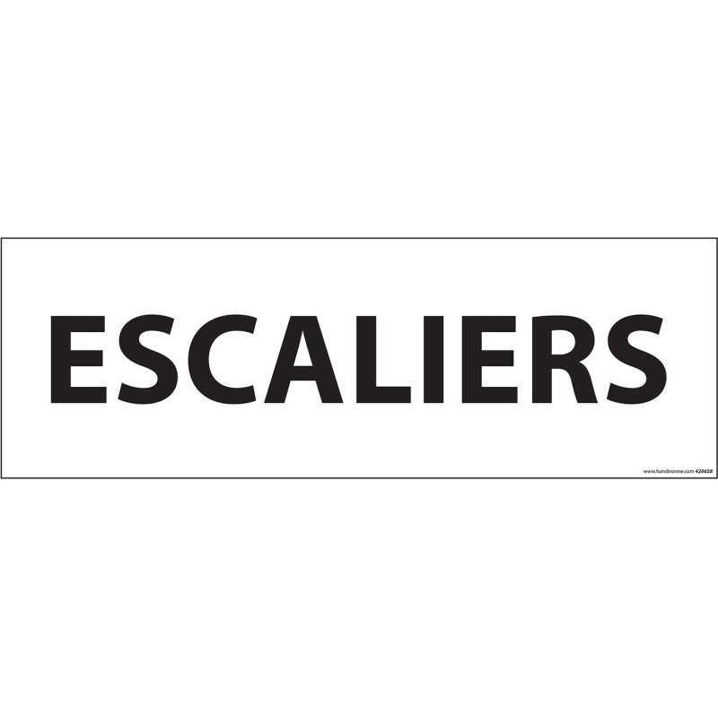Plaque de porte ESCALIERS - 210 x 75 mm