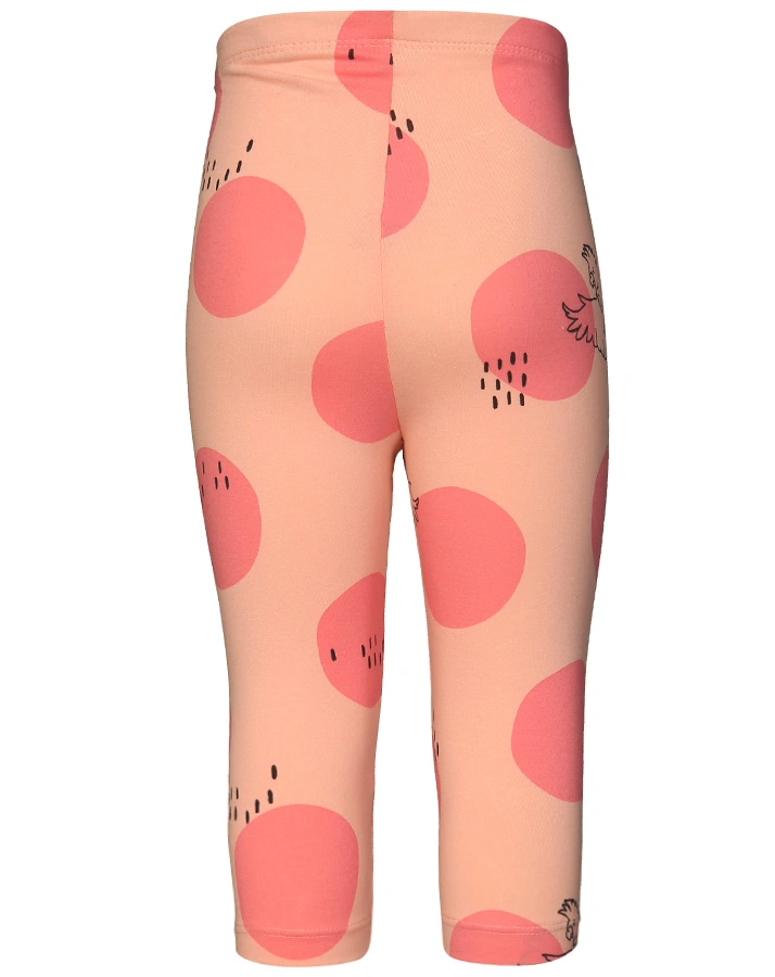 Capri-Leggings TROPICAL BIRD in light peach