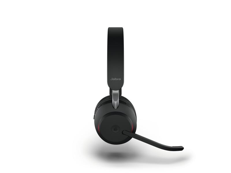 Jabra Headset Evolve2 65 Duo MS Schwarz, USB-A, inkl. Lades Jabra Bluetooth Headset inkl. Ladestation